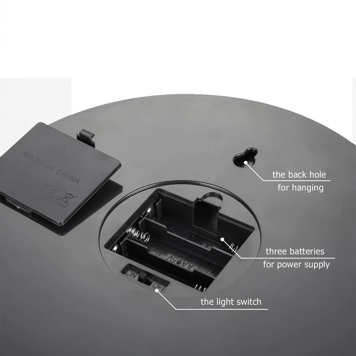 1 szt. lampa LED z efektem lustra nieskończoności – do montażu na ścianie lub na blacie, zasilana 3 bateriami AA lub przez USB-C (zasilanie nie dołączone) 💡✨