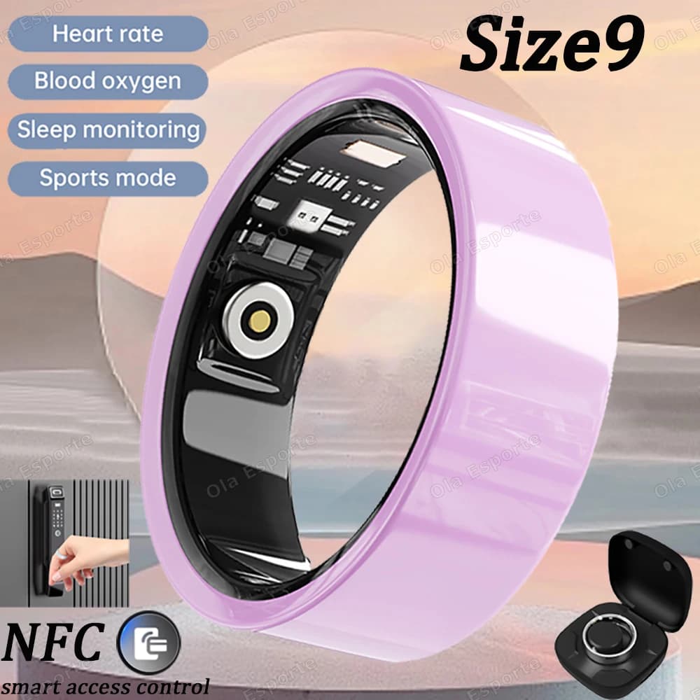 Ceramiczny inteligentny pierścień – Smart Ring, monitorowanie tętna, natlenienia krwi i snu, wodoodporny, z trybami wielosportowymi, nowość 2026 💍📊