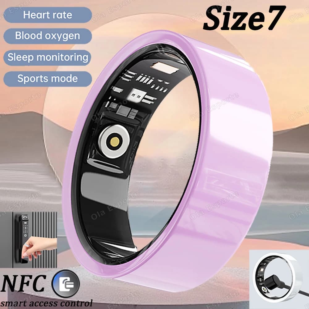 Ceramiczny inteligentny pierścień – Smart Ring, monitorowanie tętna, natlenienia krwi i snu, wodoodporny, z trybami wielosportowymi, nowość 2026 💍📊