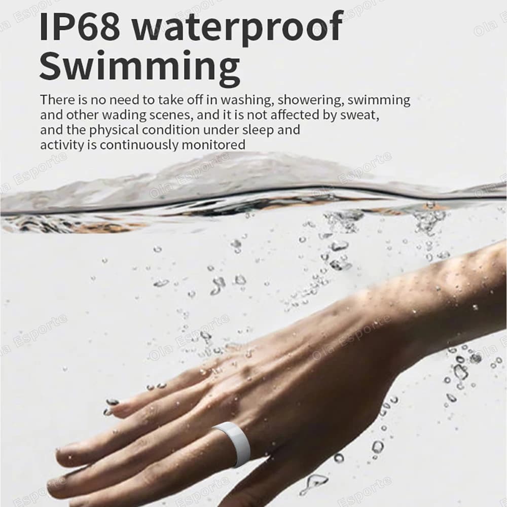 Ceramiczny inteligentny pierścień – Smart Ring, monitorowanie tętna, natlenienia krwi i snu, wodoodporny, z trybami wielosportowymi, nowość 2026 💍📊