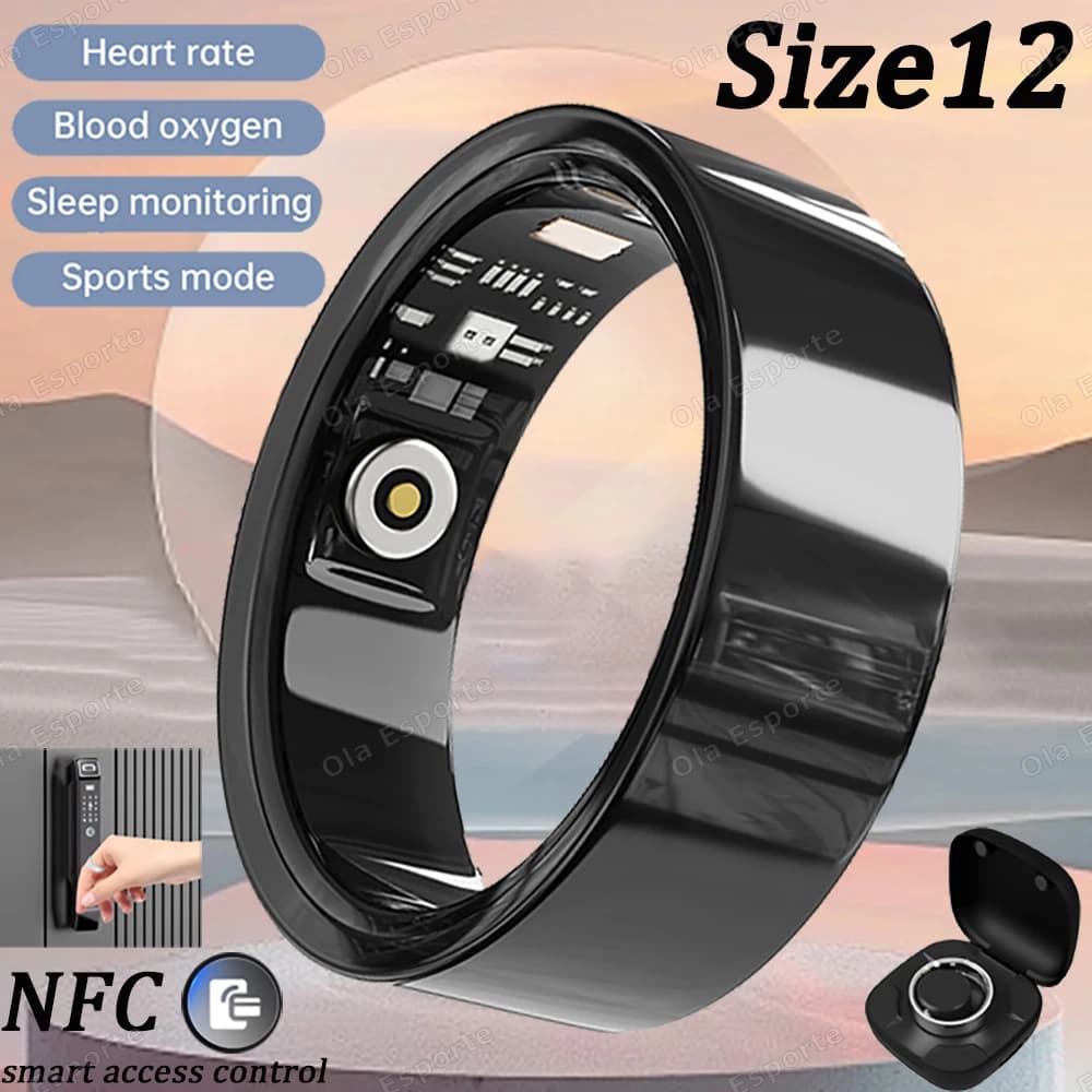 Ceramiczny inteligentny pierścień – Smart Ring, monitorowanie tętna, natlenienia krwi i snu, wodoodporny, z trybami wielosportowymi, nowość 2026 💍📊