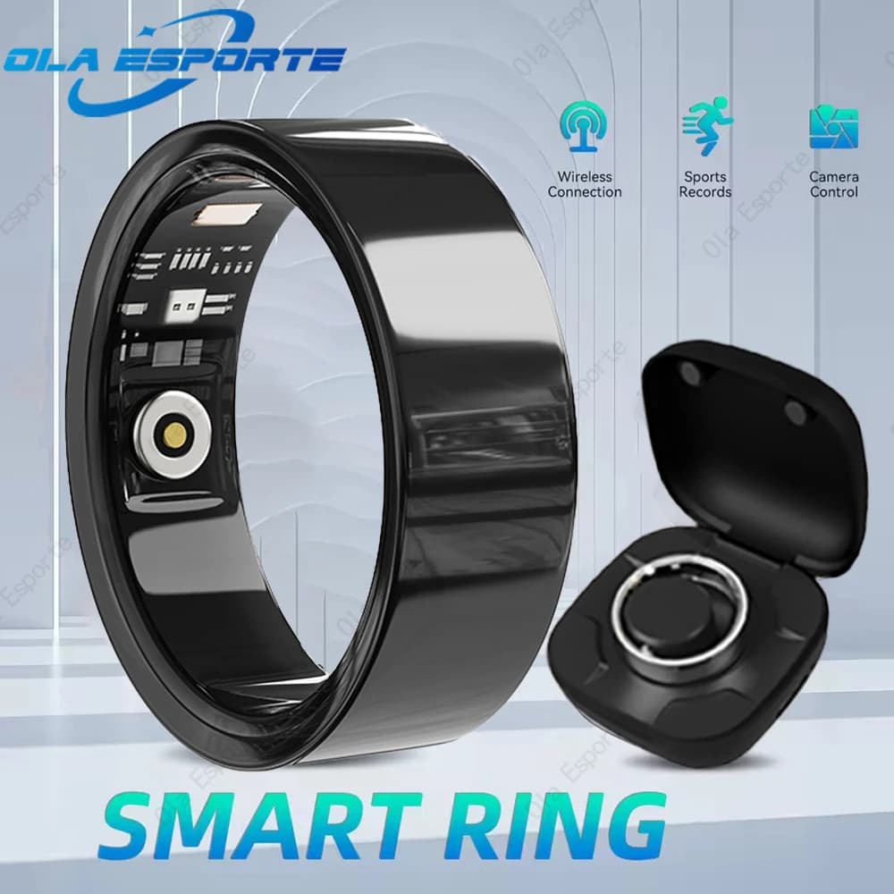 Ceramiczny inteligentny pierścień – Smart Ring, monitorowanie tętna, natlenienia krwi i snu, wodoodporny, z trybami wielosportowymi, nowość 2026 💍📊