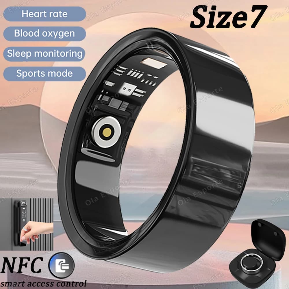 Ceramiczny inteligentny pierścień – Smart Ring, monitorowanie tętna, natlenienia krwi i snu, wodoodporny, z trybami wielosportowymi, nowość 2026 💍📊