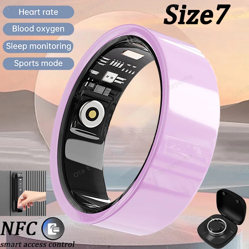 Ceramiczny inteligentny pierścień – Smart Ring, monitorowanie tętna, natlenienia krwi i snu, wodoodporny, z trybami wielosportowymi, nowość 2026 💍📊