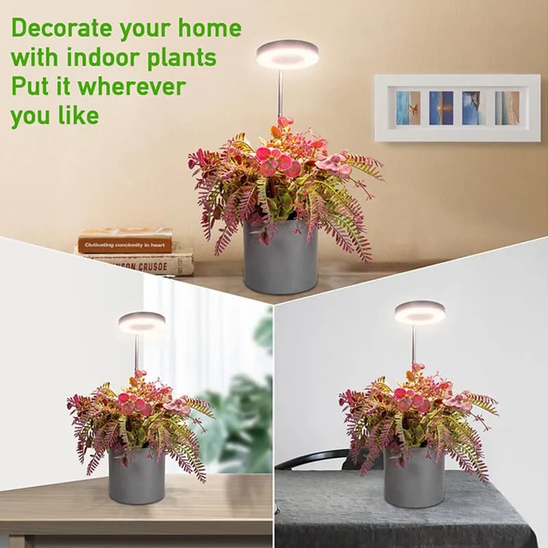Pełnospektralna wewnętrzna lampa LED do wzrostu roślin – 4-stopniowa regulacja jasności, do sukulentów i roślin zielonych, teleskopowa lampa podłogowa do doświetlania kwiatów 🌱💡
