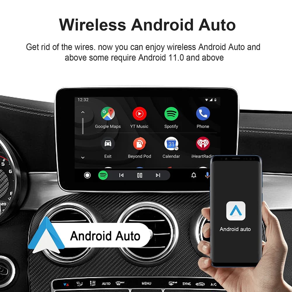 CarPlay AI Box z Androidem 13 – bezprzewodowy Android Auto, inteligentny TV Box do samochodu (YouTube, Netflix), kompatybilny m.in. z Toyota, Mazda, Hyundai, Haval, GMC, Ford, MG, VW, Kia 🚗📱📺